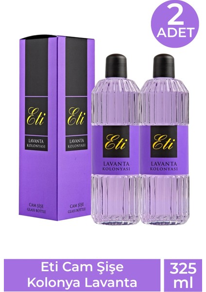Eti Cam Şişe Kolonya Lavanta 325 ml 2 Adet