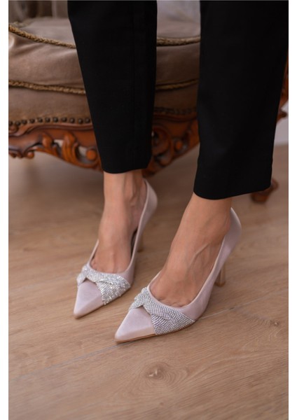 Joyce Kadın Siyah Saten Taş Detay Ayakkabi fiyatları