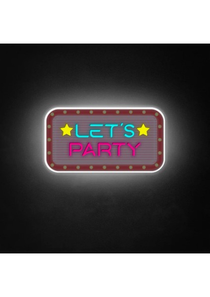 Let's Party Neon LED Yazı