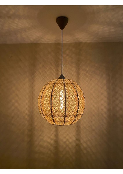 Doğal El Yapımı Bohem-Rustik-Modern-Jüt-Yapımı Sarkıt avize modelleri