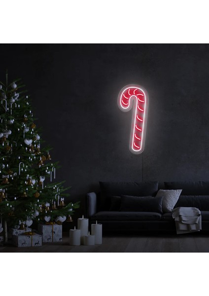 Noel Baston Şekeri Neon LED