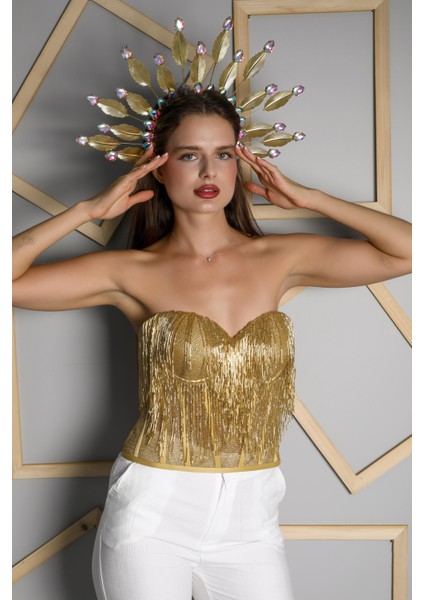 Siyah Taşlı El Yapımı Elegant Korse – Halloween Black Swan Korse