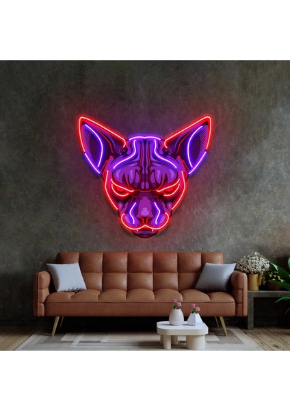 Sphynx Kedi Neon LED