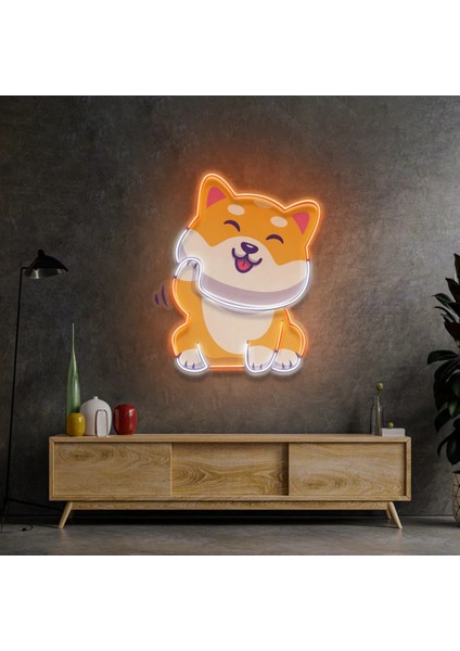 Sevimli Shiba Neon LED