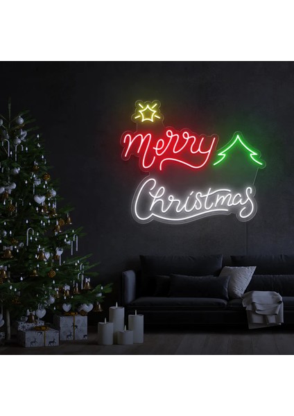 Merry Christmas Özel Neon LED Yazı