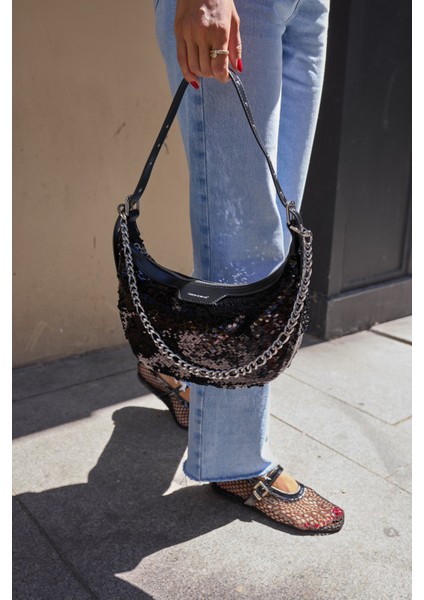 Jade Kadın Siyah Payetli Çapraz Ithal Omuz Çanta fiyatları