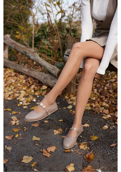 Ricky Kadın Vizon Gercek Deri Babet