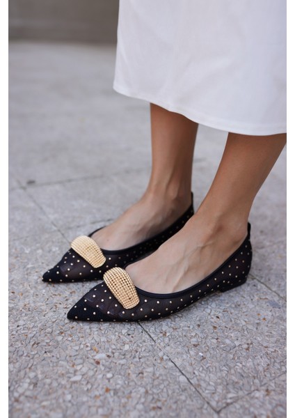 Ruiz Kadın Bej Tul Detay Babet