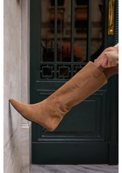 Marceli Kadin Taba Tutun Gercek Suet Astarsiz Çizme fırsatları