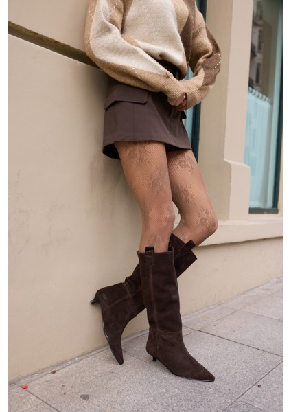 Marceli Kadin Taba Tutun Gercek Suet Astarsiz Çizme fırsatları