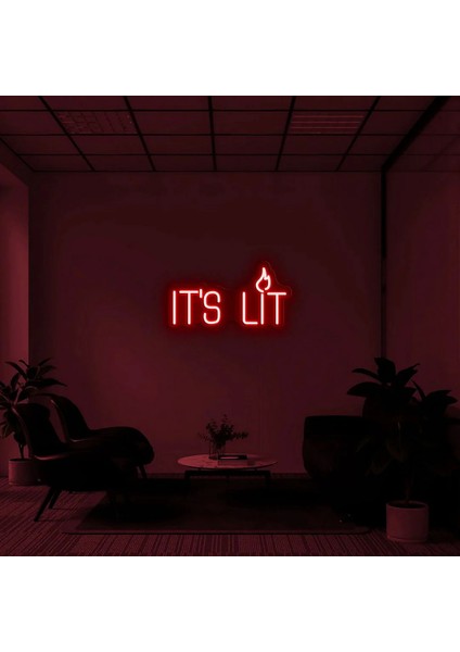 It's Lit Neon LED Yazı