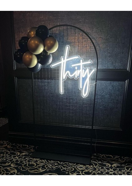 Thirty 30 For Happy Birthday Neon LED Yazı