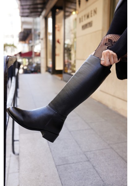 Roads Kadin Siyah Gercek Deri Çizme modelleri