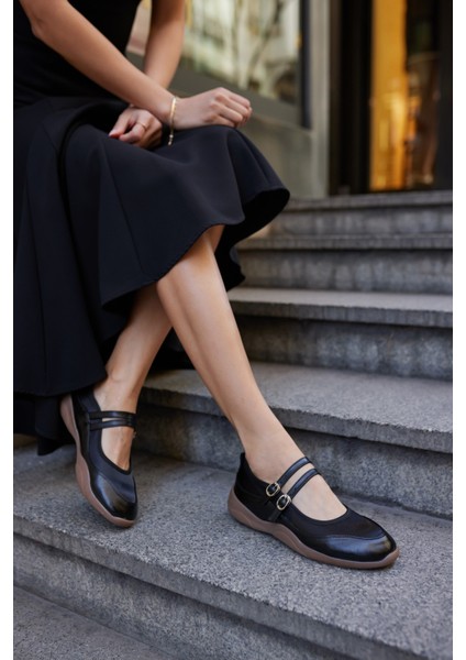 Sergio Kadın Siyah Saten Detay Spor Babet