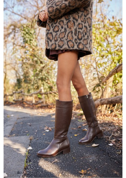 Roads Kadin Siyah Gercek Deri Çizme