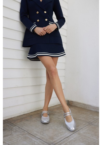 Sergio Kadın Siyah Saten Detay Spor Babet