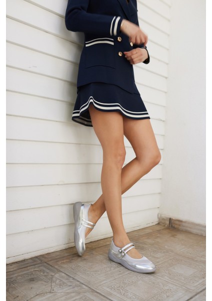 Sergio Kadın Siyah Saten Detay Spor Babet