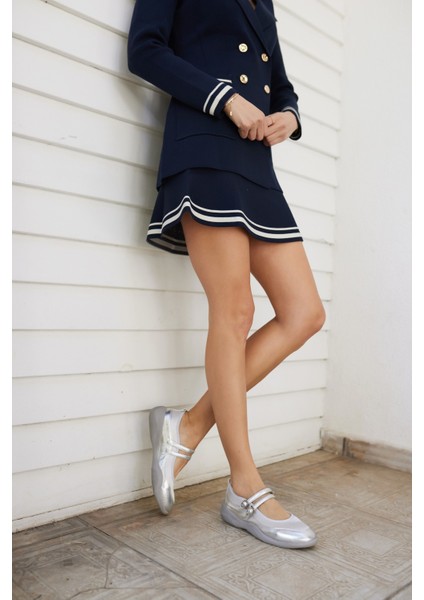 Sergio Kadın Siyah Saten Detay Spor Babet