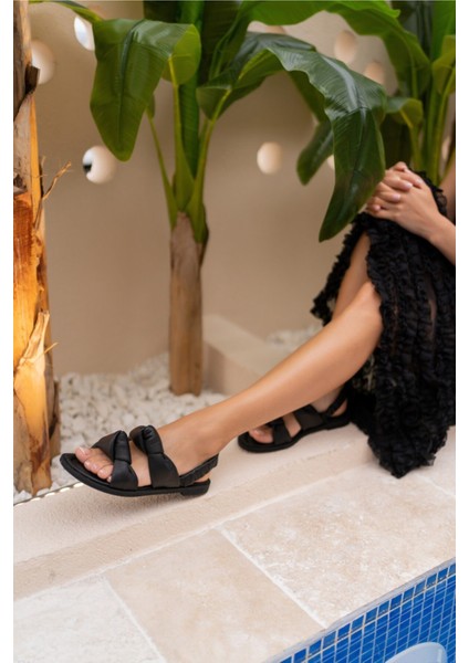 Sevilla Kadin Siyah Gercek Deri Terlik fiyatları