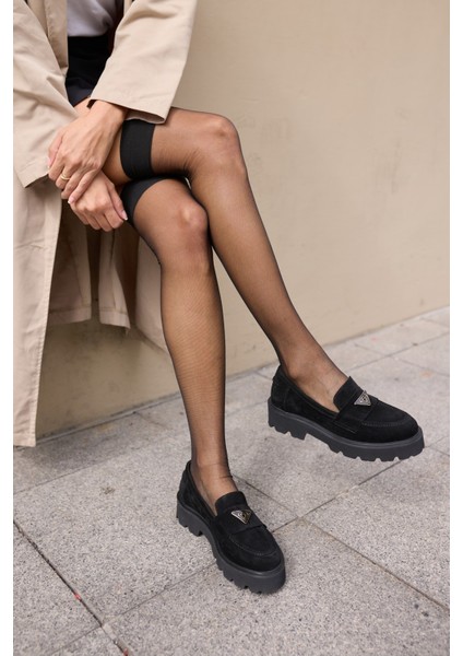 Mirela Kadin Taba Tutun Gercek Suet Loafer Ayakkabi fiyatları