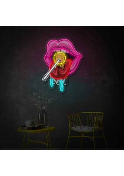 Tongue Eat Candy Neon LED