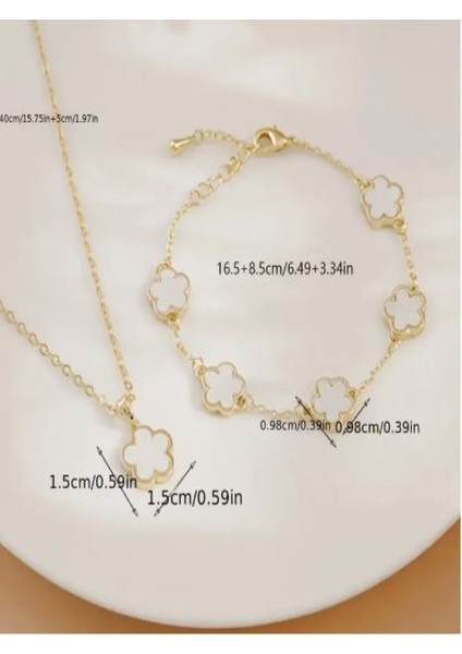 Yonca Kolye ve Bileklik Set modelleri