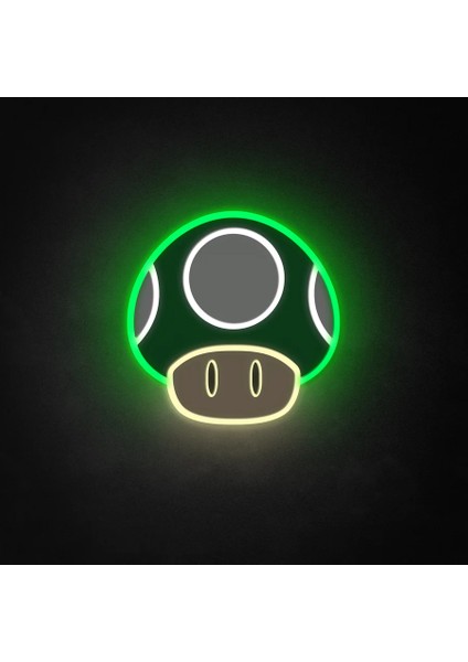 Mario Yeşil Mantar Neon LED