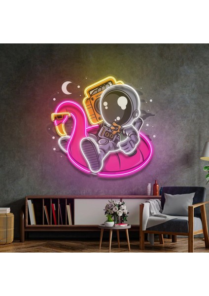 Keyifli Astronot Neon LED