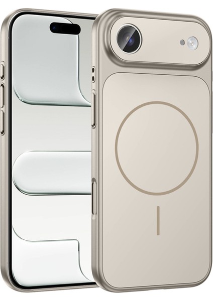 Apple iPhone 17 Air Uyumlu Magsafe Şarj Özellikli Kamera Korumalı Formen Kapak Gri