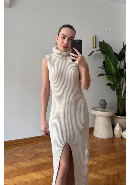 Boğazlı Elbiseli Hırka Takım- Ekru modelleri