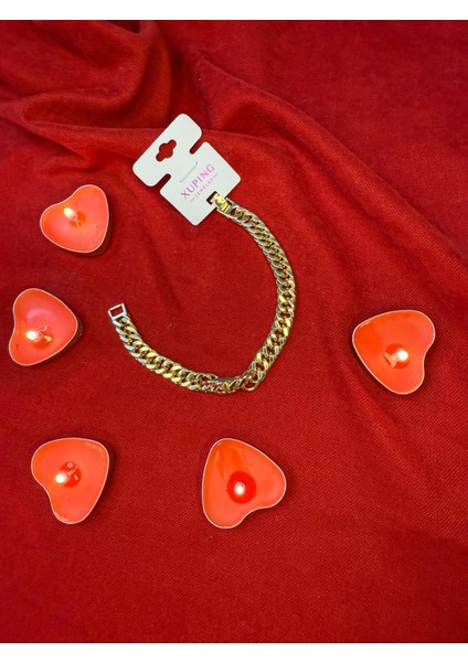 14 Ayar Altın Kaplama Renginde Ayarlanabilir Sık Zincir Kalın Model Bileklik fırsatları