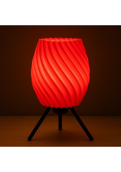 Voltrex Desıgn Spiral Tasarımlı LED Masa Lambası – Modern Dekoratif Gece Lambası – Kablolu, Ampul Dahil, Loş Işık (Sarı / Kırmızı / Beyaz / Mor) fiyatları