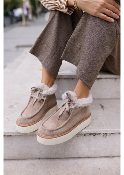 Paula Kadın Vizon Gerçek Suet Bot