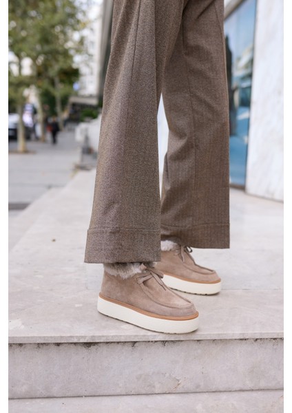 Paula Kadın Vizon Gerçek Suet Bot