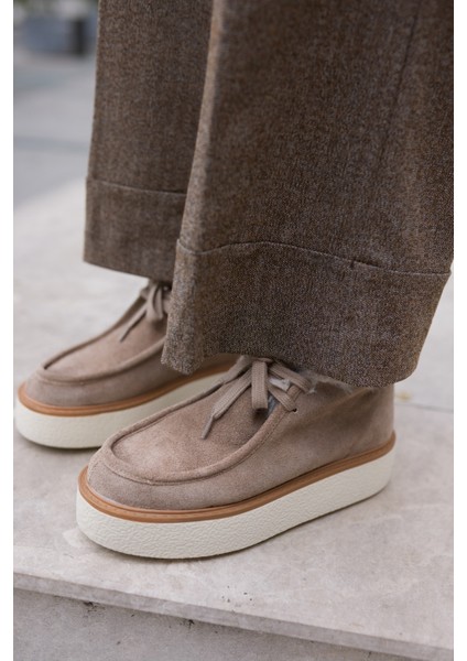 Paula Kadın Vizon Gerçek Suet Bot