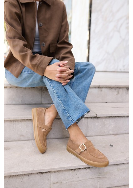 Carmen Kadın Taba Tutun Gercek Suet Loafer Ayakkabi fiyatları