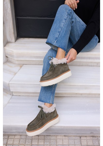 Paula Kadın Vizon Gerçek Suet Bot indirimleri