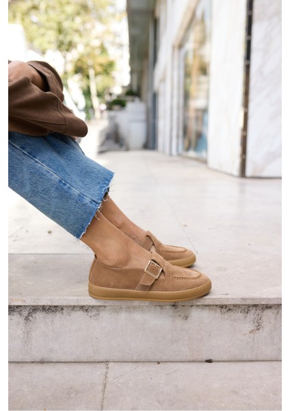 Carmen Kadın Taba Tutun Gercek Suet Loafer Ayakkabi indirimleri