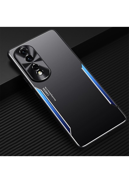 Honor 80 Pro Kılıfı,elektroliz Kaplama Metal Arka Panel + Yumuşak Tpu Tampon Çift Darbeye Dayanıklı Kılıf-Mavi (Yurt Dışından)