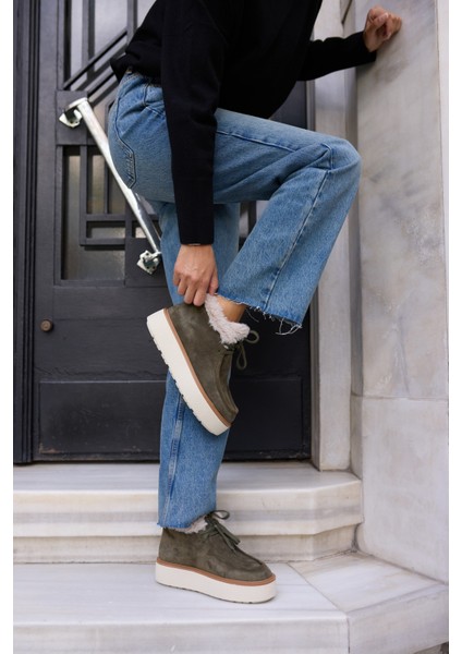 Paula Kadın Vizon Gerçek Suet Bot