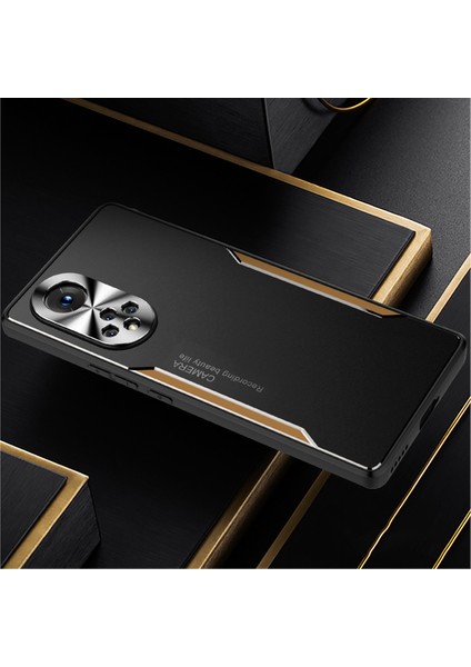 Honor 50 Pro Kılıfı,elektroliz Kaplama Metal Arka Panel + Yumuşak Tpu Tampon Çift Darbeye Dayanıklı Kılıf-Altın (Yurt Dışından)