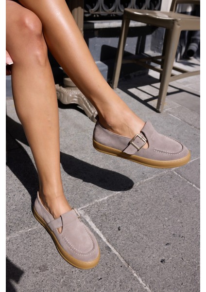Carmen Kadın Taba Tutun Gercek Suet Loafer Ayakkabi modelleri