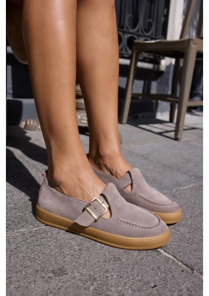 Carmen Kadın Taba Tutun Gercek Suet Loafer Ayakkabi indirimleri