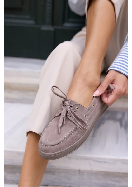 Candela Kadin Taba Gercek Suet Loafer Ayakkabi indirimleri