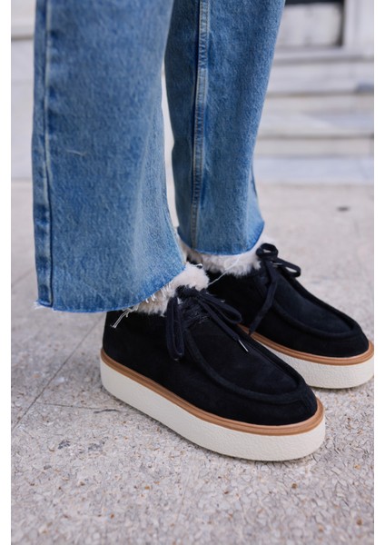 Paula Kadın Vizon Gerçek Suet Bot