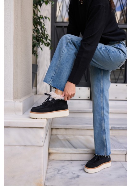 Paula Kadın Vizon Gerçek Suet Bot