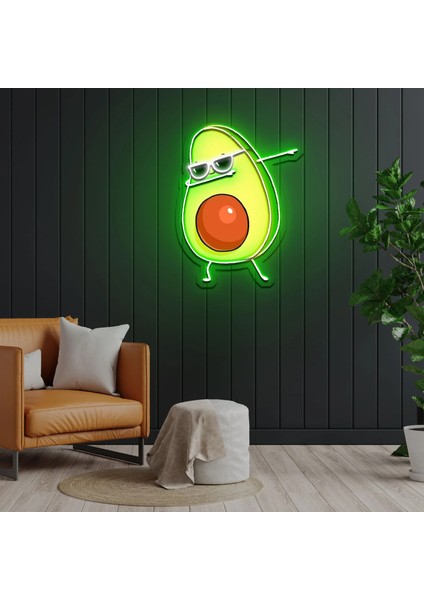 Dabbing Avocado Neon LED