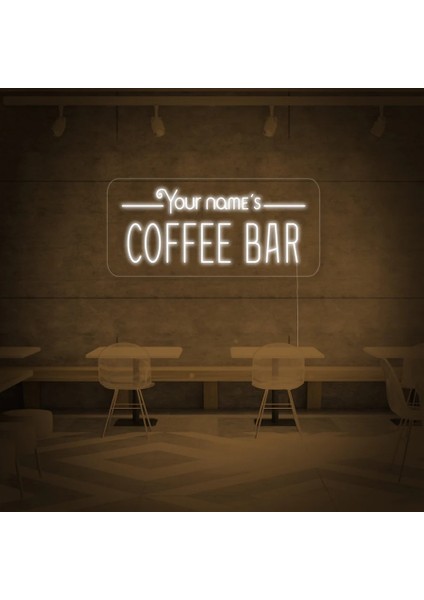 Your Name Coffe Bar Neon LED Yazı
