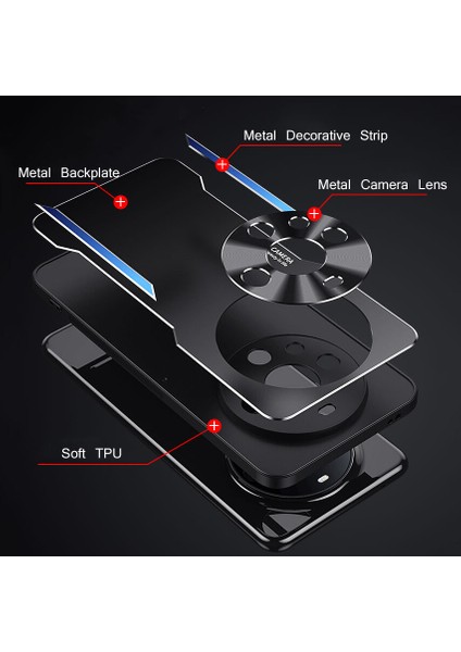 Huawei Mate 60 Pro Kılıfı,elektroliz Kaplama Metal Arka Panel + Yumuşak Tpu Tampon Çift Darbeye Dayanıklı Kılıf-Kırmızı (Yurt Dışından) fiyatları