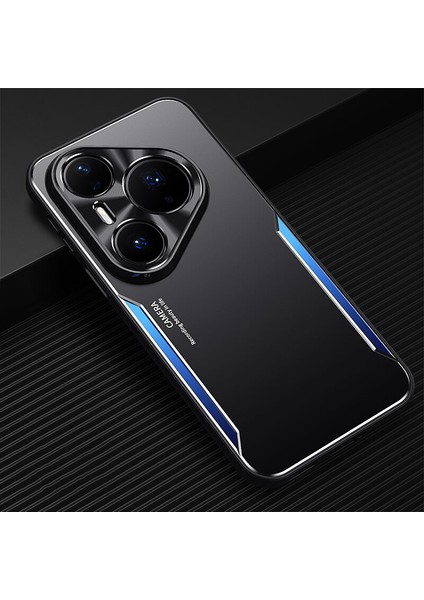 Huawei Pura 80 Ultra Kılıfı,elektroliz Kaplama Metal Arka Panel + Yumuşak Tpu Tampon Çift Darbeye Dayanıklı Kılıf-Mavi (Yurt Dışından)